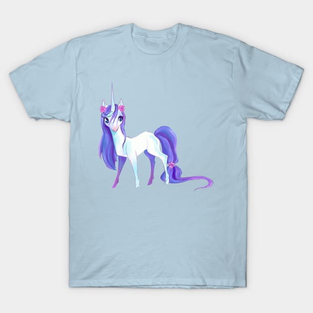 Rose Garden Unicorn T-Shirt by KaijuCupcakes